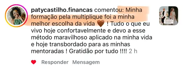 Depoimento de aluna